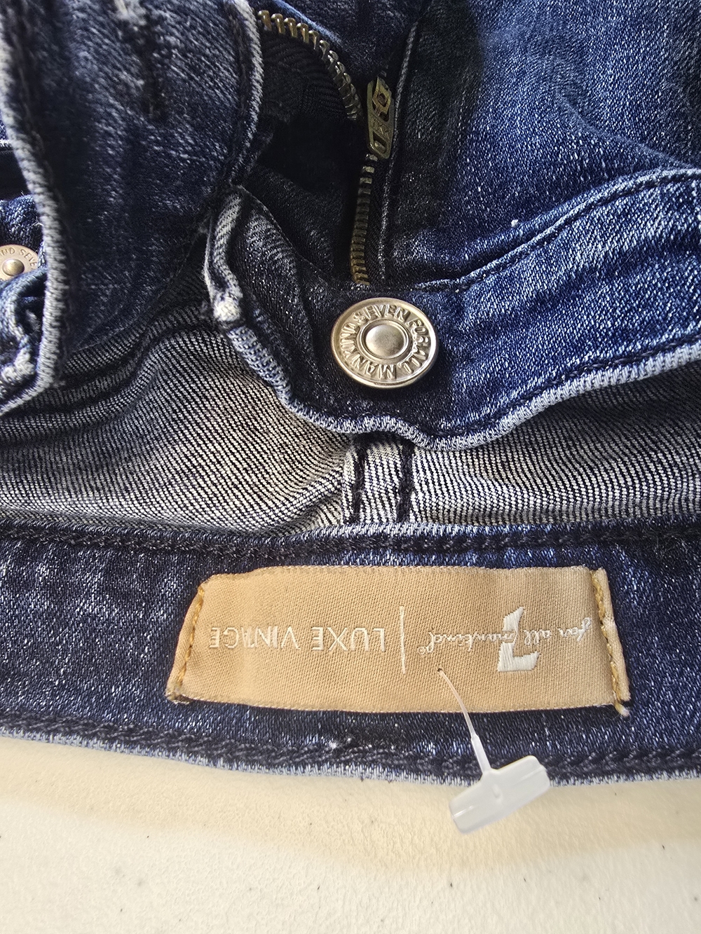 7 For All Mankind Slim Dark Blue Denim Jeans
